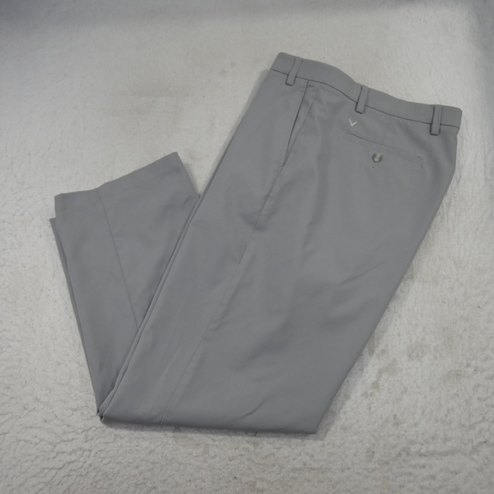 Callaway Golf Pants Mens 38x32 Gray Performance Flat Front Lightweight